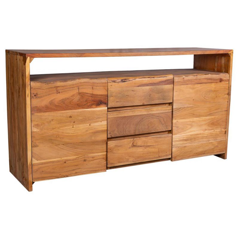 HANDCRAFTED FINISH WOOD SIDEBOARD