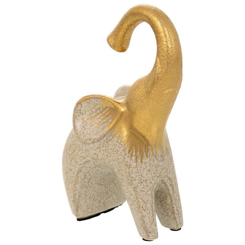 GOLD CERAMIC DECORATION ELEPHANT