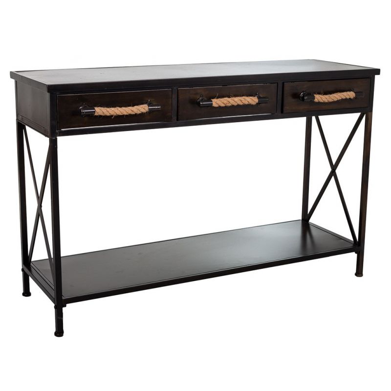 METAL CONSOLE WITH 3 DRAWERS KD