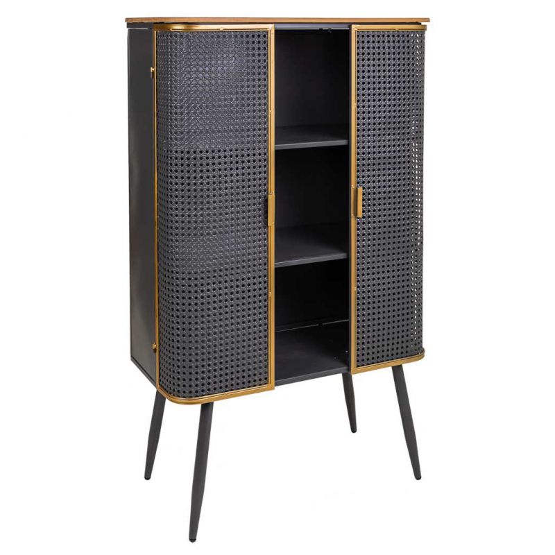 METAL AND WOOD CABINET KIT WITH 2 DOORS