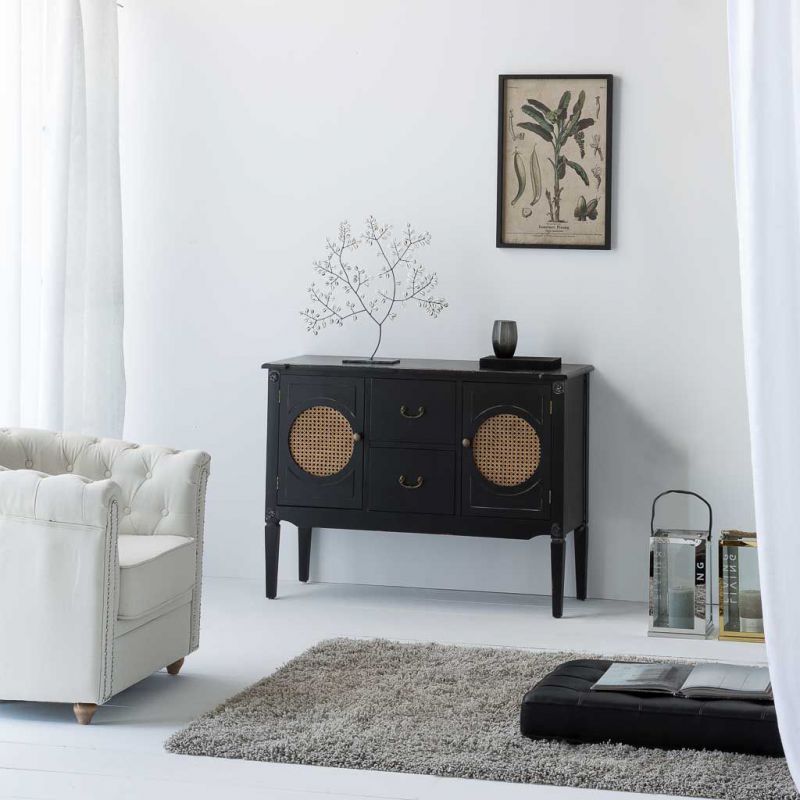 WOODEN SIDEBOARD WITH 2 DRAWERS AND 2 DOORS