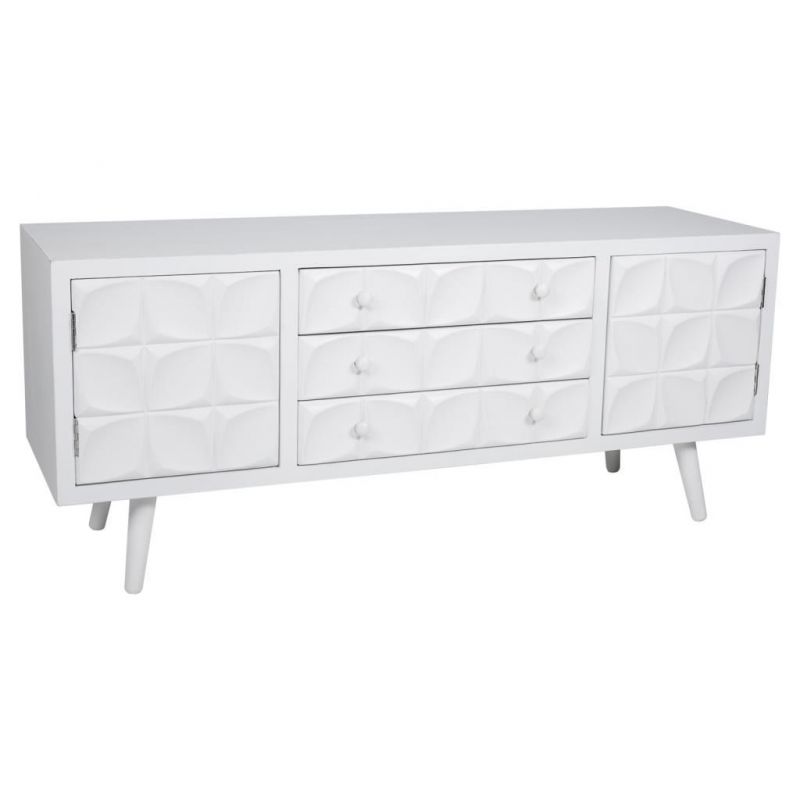 WHITE WOODEN BASE CABINET KIT WITH 2 DOORS AND 3 DRAWERS