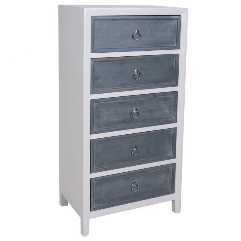 WHITE AND GREY WOOD CABINET