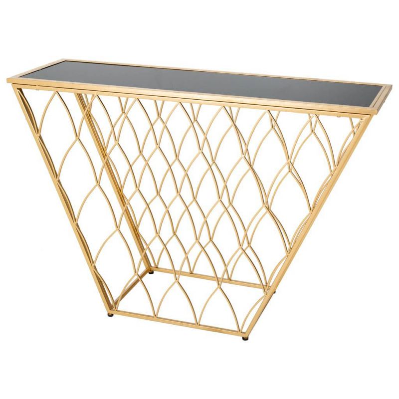 CONSOLE TABLE WITH BLACK MIRROR KD