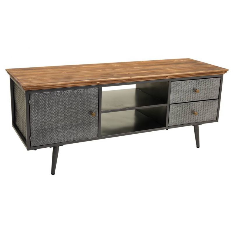 METAL AND WOOD CABINET
