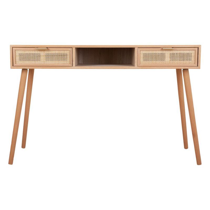 WOOD AND BAMBOO GRATE CONSOLE
