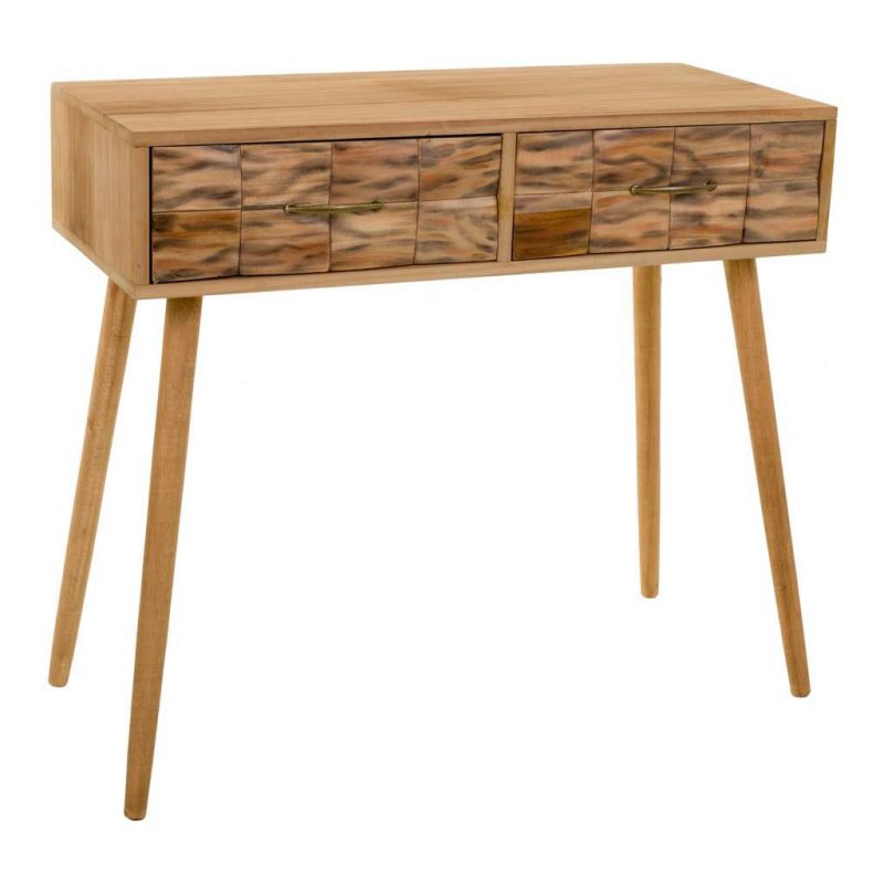 2 DRAWERS WOOD CONSOLE
