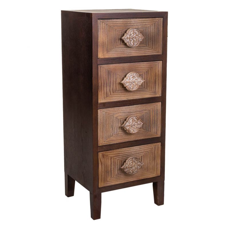 WOODEN 4 DRAWERS CABINET