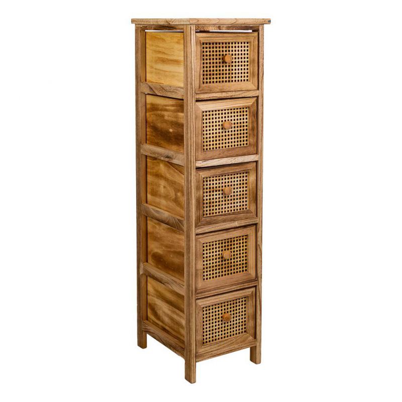 WOOD CABINET 5 DRAWERS