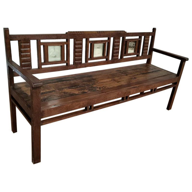 BROWN HANDMADE FINISHED BENCH