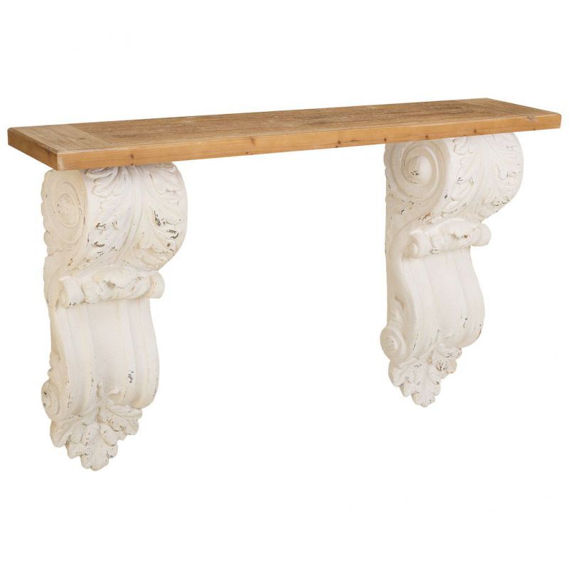 WHITE WOODEN CONSOLE