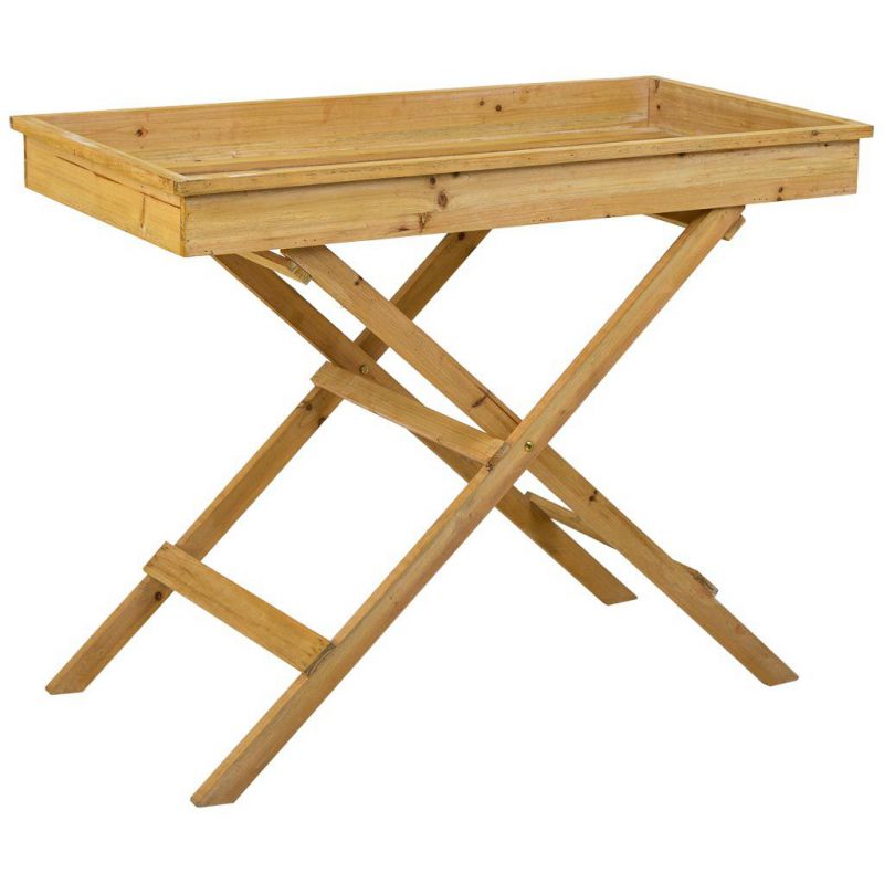 BROWN WOODEN TABLE KD