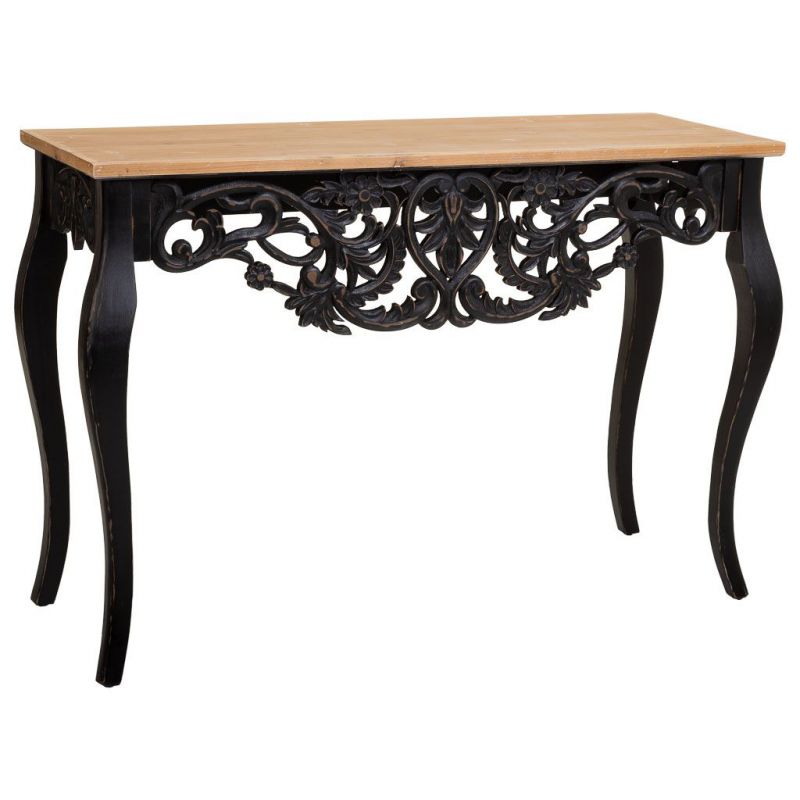 BLACK WOODEN CONSOLE