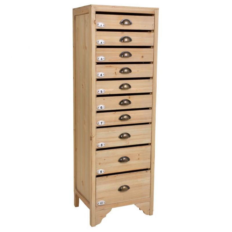WOODEN CABINET WITH DRAWERS