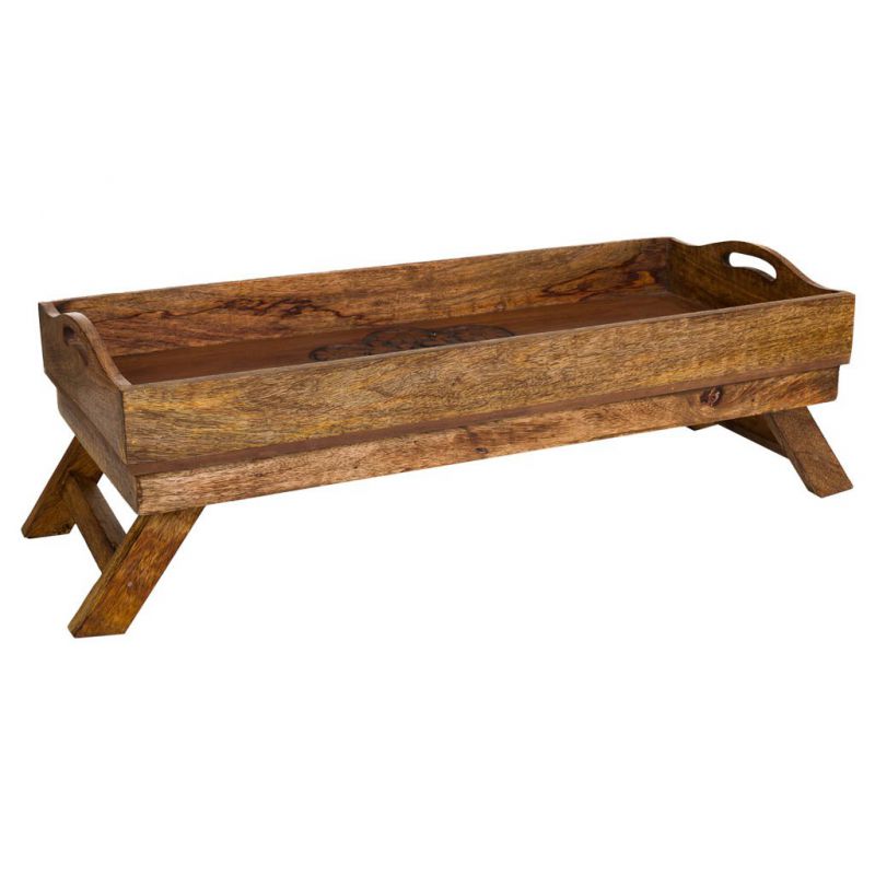 WOOD TRAY WITH LEGS