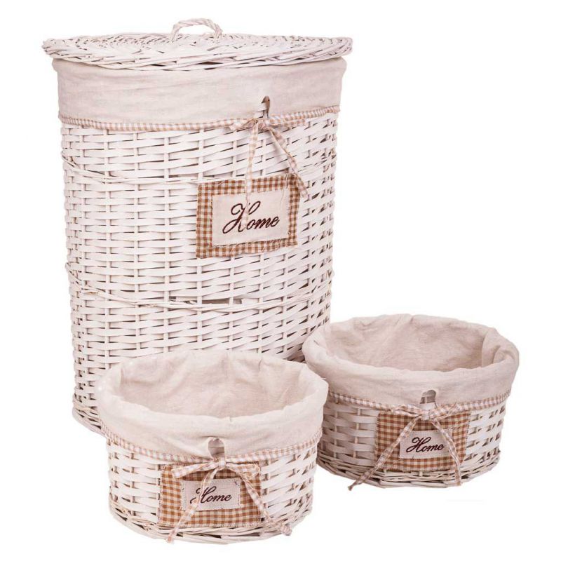 WILLOW LAUNDRY HAMPER WITH 2 BASKETS
