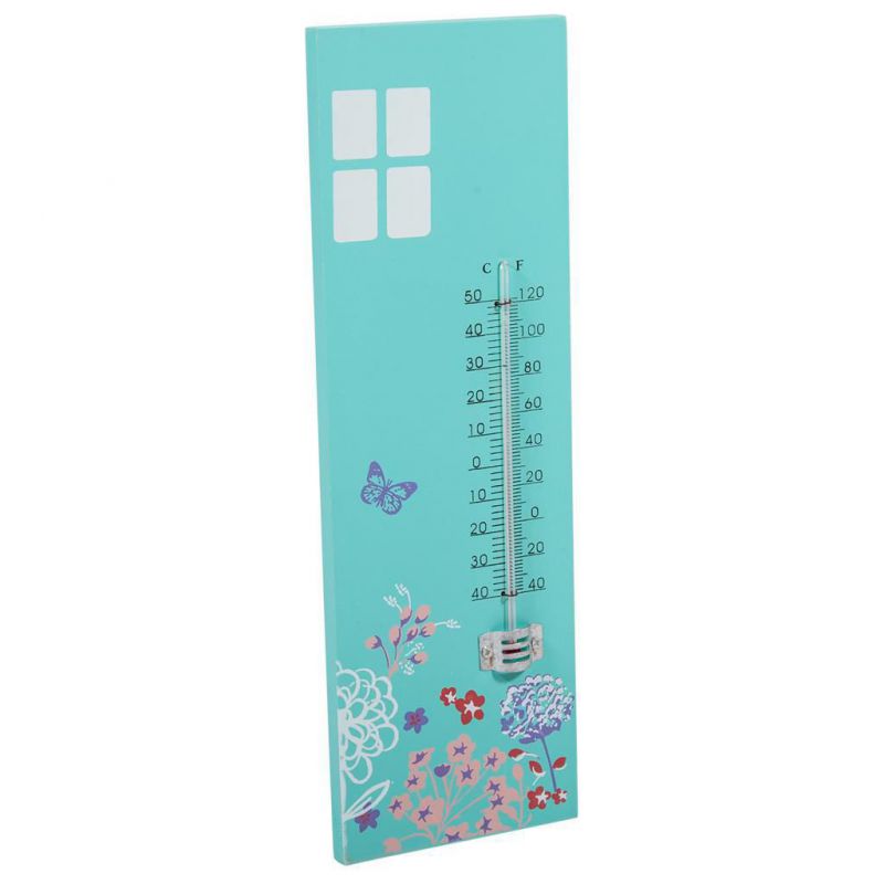 WOOD WALL THERMOMETER
