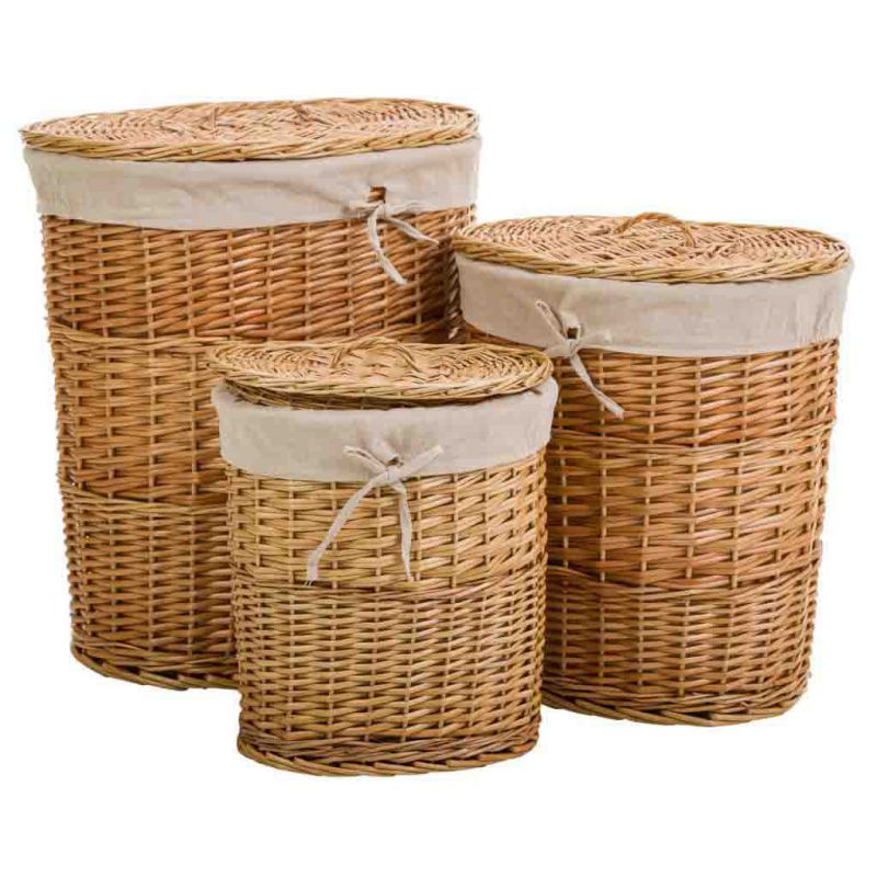 3 LAUNDRY WILLOW BASKET