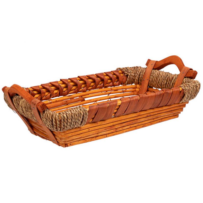 WILLOW AND WOODEN TRAY