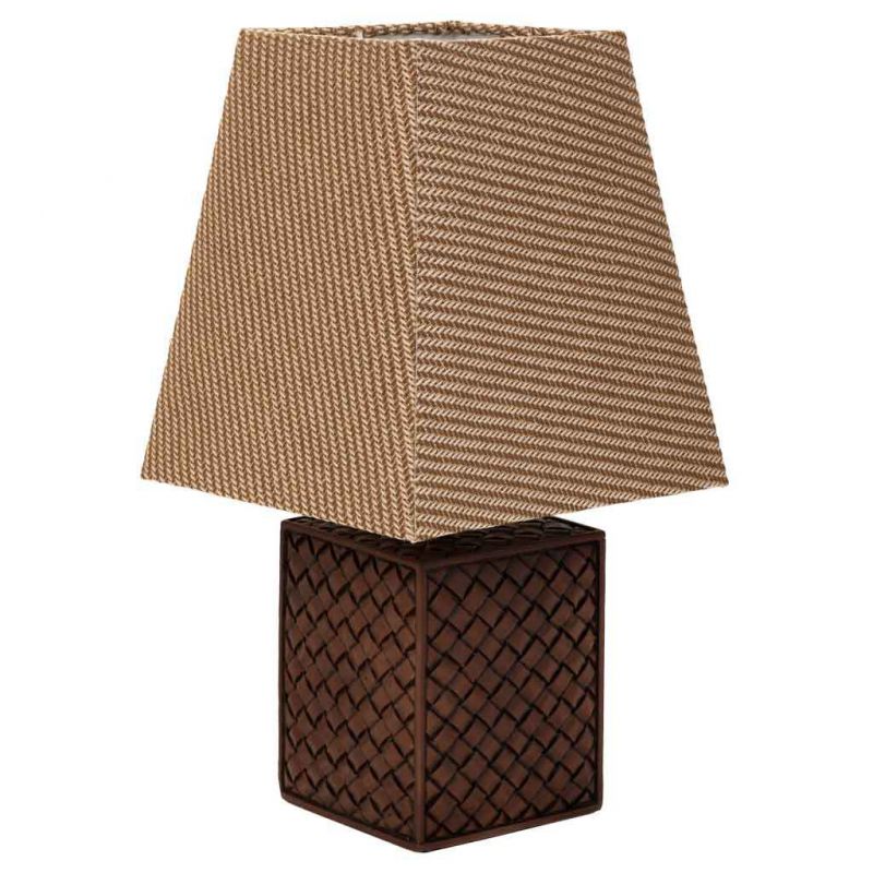 BROWN POLYRESIN TABLE LAMP