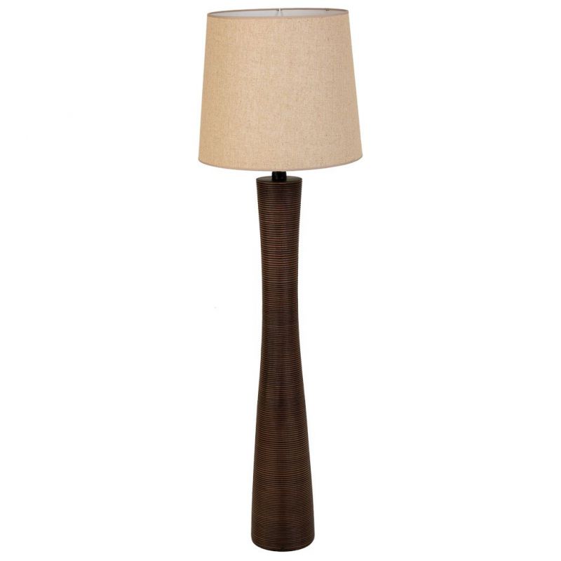 BROWN POLYRESIN FLOOR LAMP