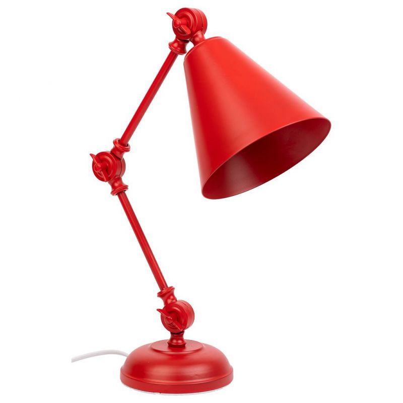 RED METAL TABLE LAMP