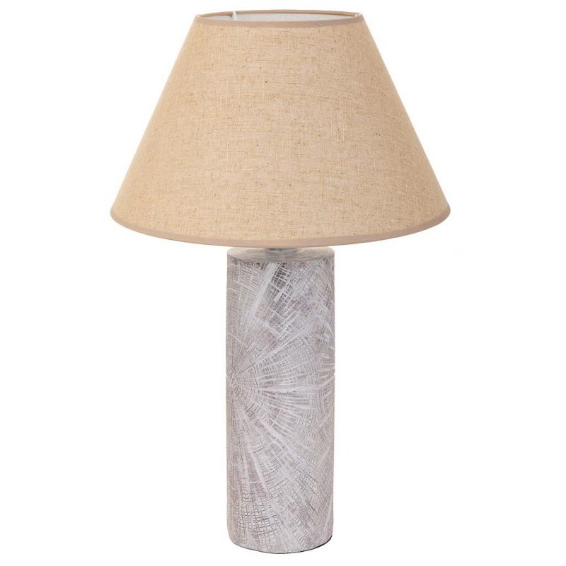 WHITE POLYRESIN TABLE LAMP