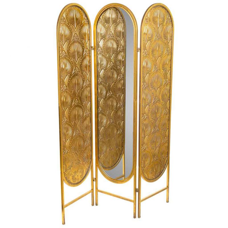 STOP OF 3 METAL SHEETS WITH GOLDEN CENTRAL MIRROR