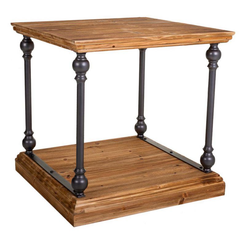 Kit mesa de centro de metal y madera