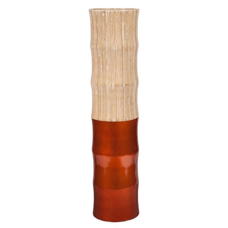 Jarron bambu cobre