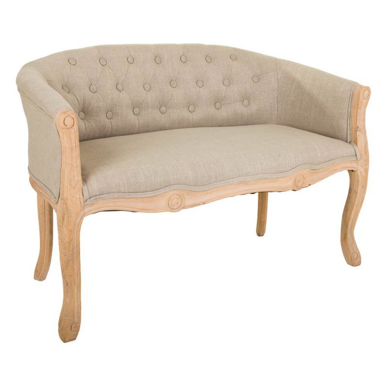 Sofa de madera y tapizado