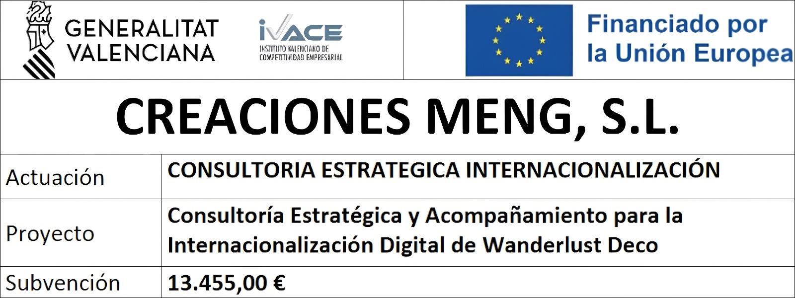 Subvención Consultoria - Creameng